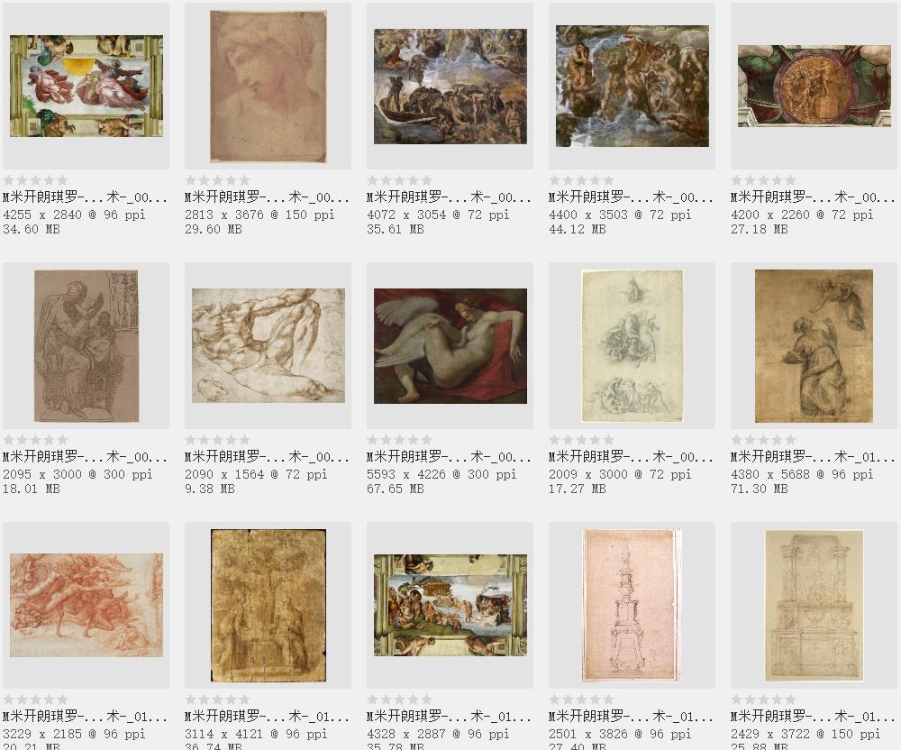 文艺复兴时期杰出画家米开朗基罗 高清作品集