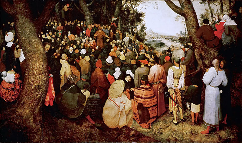 彼得·勃鲁盖尔高清作品《施洗者圣约翰的布道 The Sermon of St. John the Baptist》