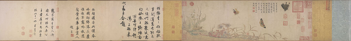 宋-赵昌-写生蛱蝶图卷全卷纸本27.7x242（北京故宫博物院藏）