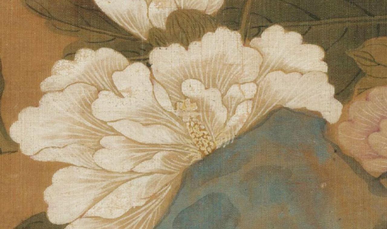 明·陆治《蜀葵石榴花图》
 绢本 立轴 设色 162.6x48.6厘米
克利夫兰艺术博物馆藏