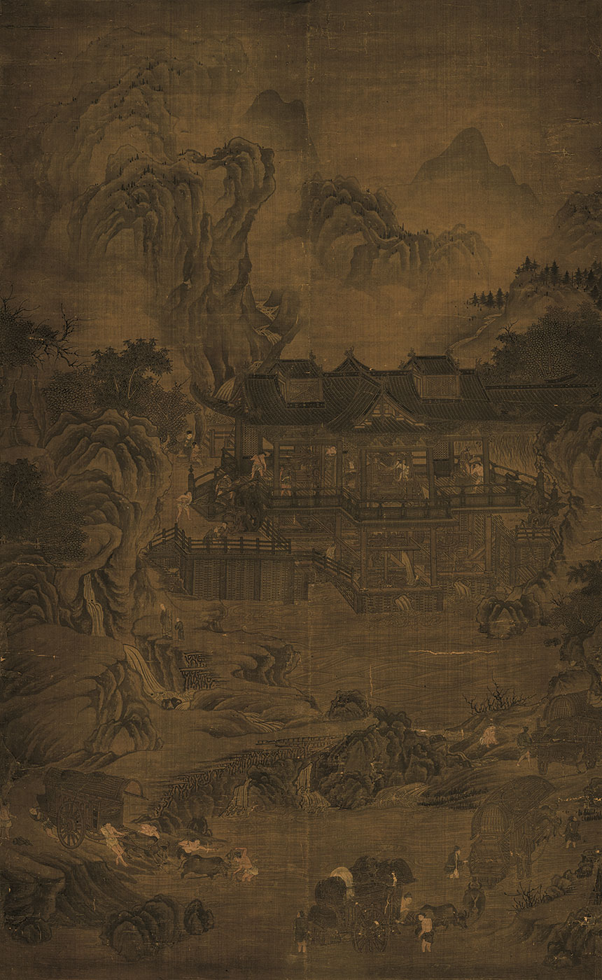 [元] 佚名《山溪水磨图》

绢本 立轴 浅设色 153.5x96.3 厘米

辽宁省博物馆藏