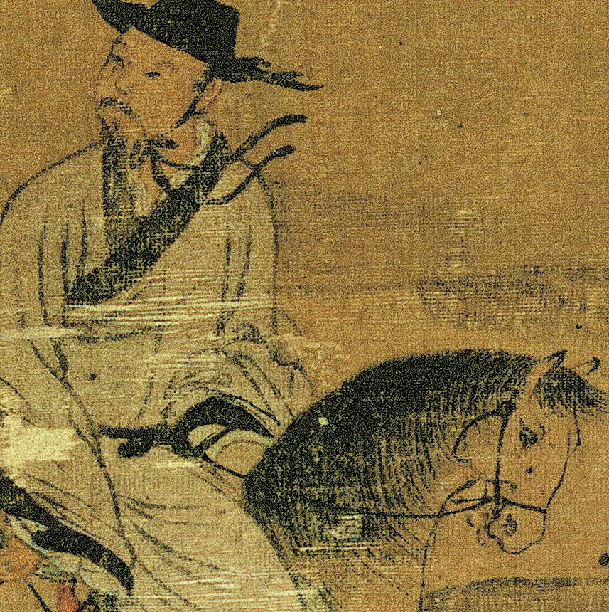 [明] 唐寅《松林扬鞭图》

绢本 立轴 设色 145.3x72.5 厘米

旅顺博物馆藏