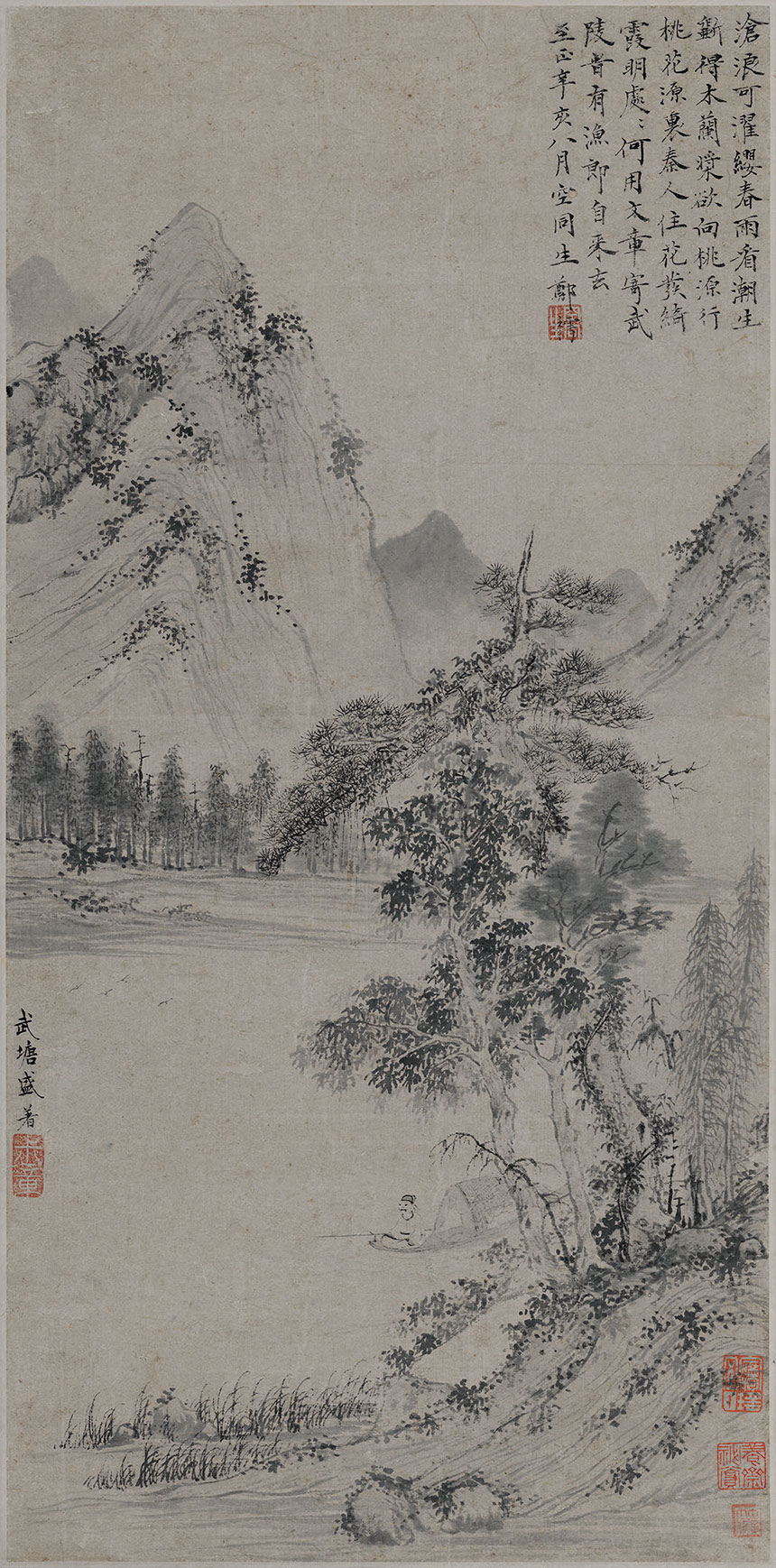 [明] 盛著《沧浪独钓图》
