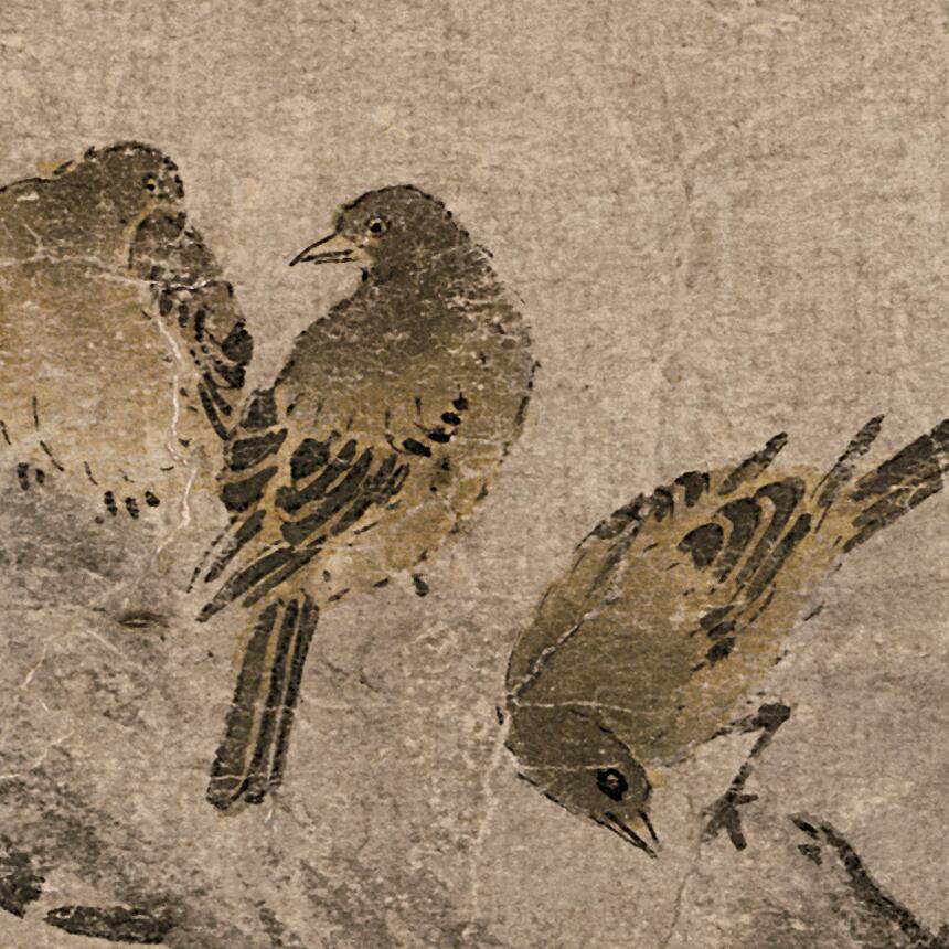 [元] 夏叔文《柳塘聚禽图》

纸本 设色 淡墨 128x66.5 厘米

辽宁省博物馆藏

