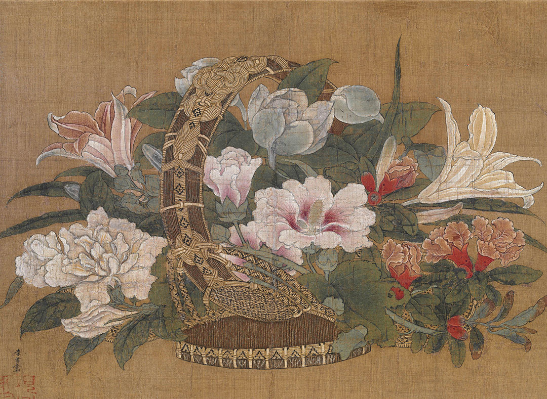 [宋] 李嵩《花篮图(夏)》
绢本 册页 设色 19.1x26.5 厘米

故宫博物院藏