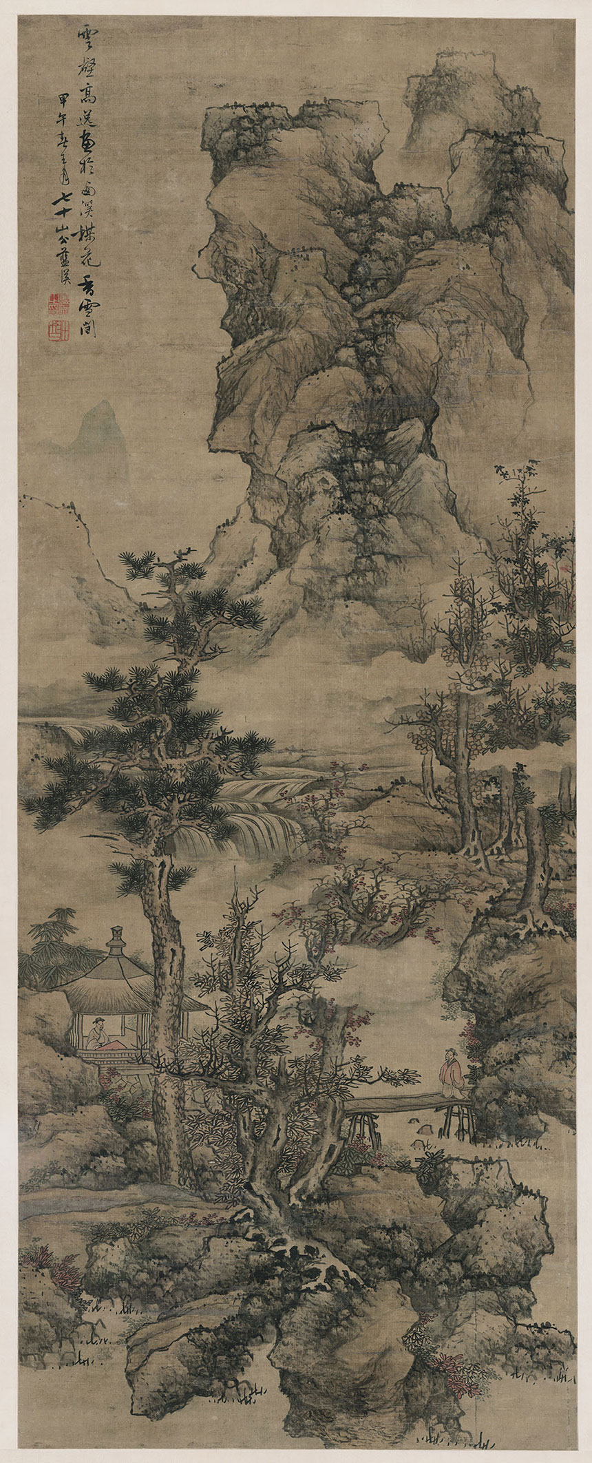 [明] 蓝瑛《云壑高逸图》

绢本 立轴 设色 66.8x172.4 厘米

安徽博物院藏